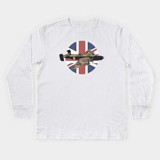 Halifax British WW2 Airplane Kids Long Sleeve T-Shirt